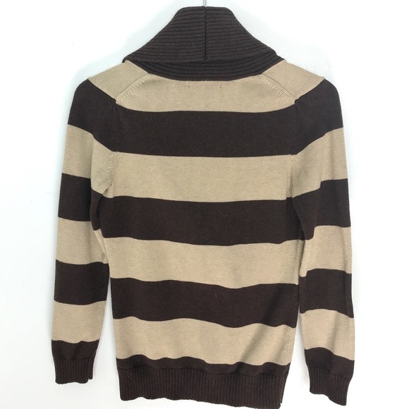 Banana Republic Striped Shawl Cotton Sweater Sz S - Picture 2 of 8